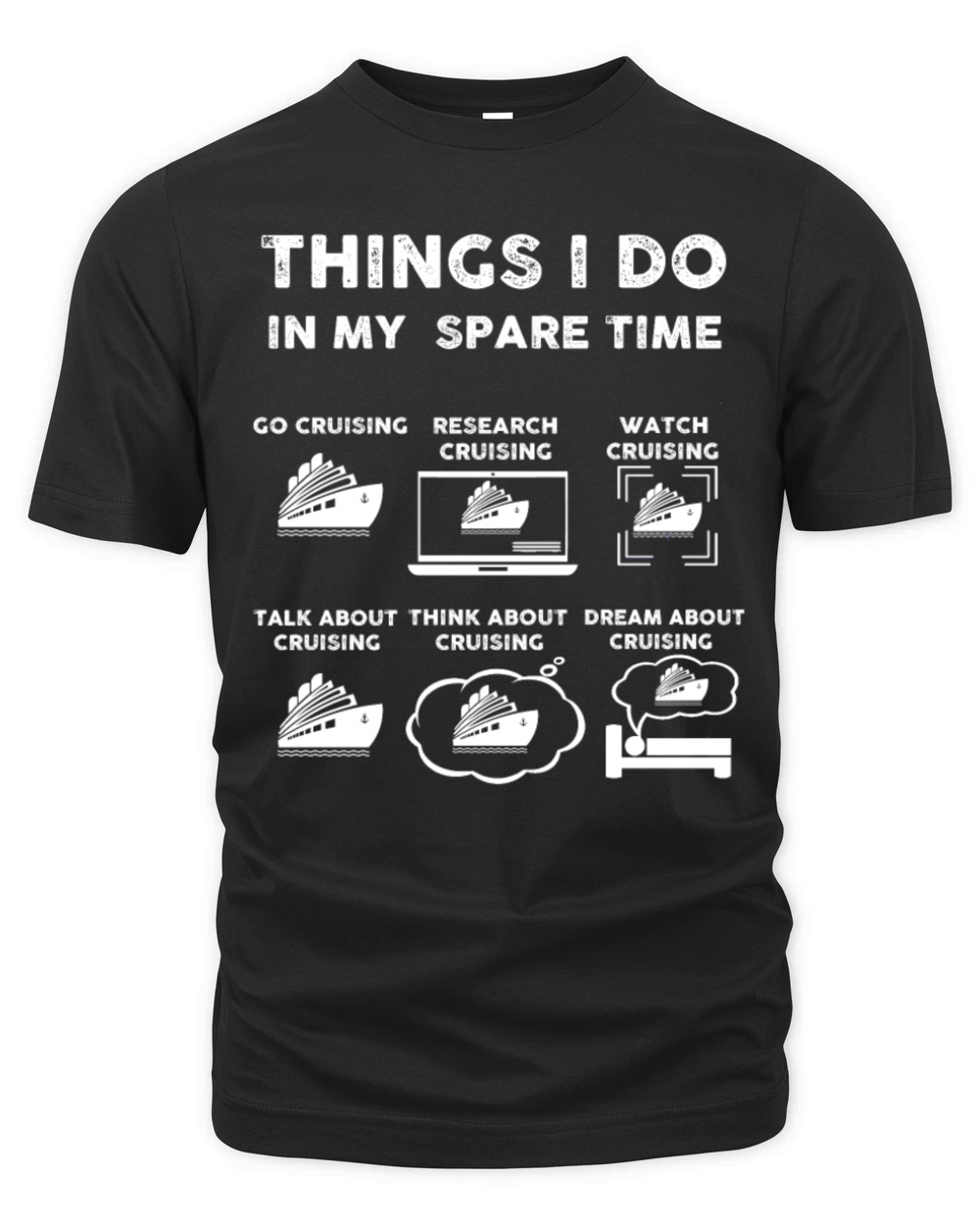 Things I Do In My Spare Time Cruse Boat Lovers Organic Unisex T-shirt