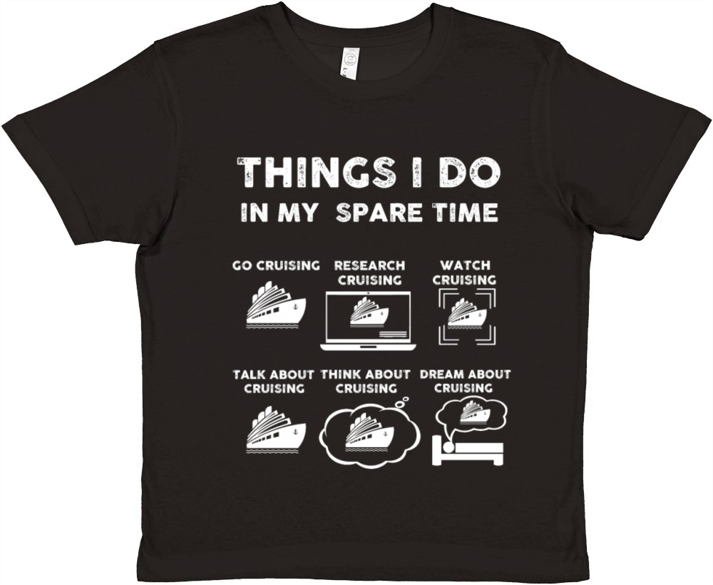 Things I Do In My Spare Time Cruse Boat Lovers Premium Kids Crewneck T-shirt