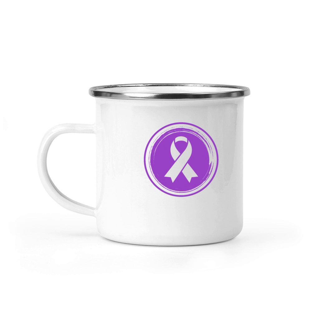 Purple Ribbon Epilepsy Awareness Camping Mug