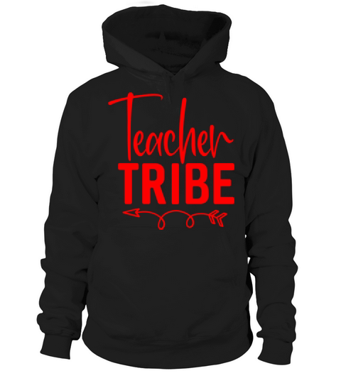 Red Quote Teacher Tribe Hoodie Unisex
