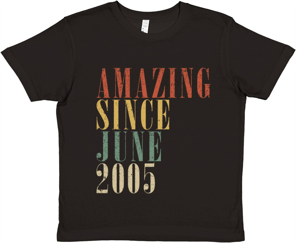 18th birthday man original June vintage 2005 Premium Kids Crewneck T-shirt