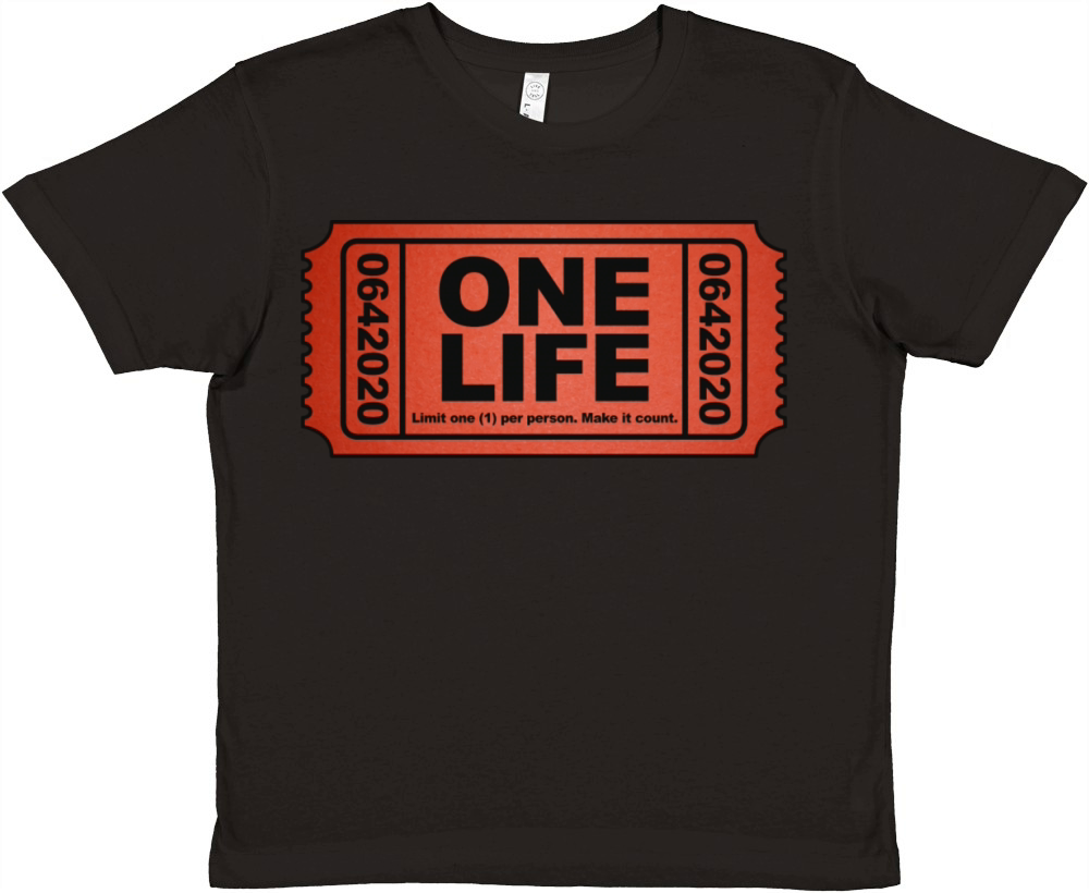 One Life Raffle Ticket Premium Kids Crewneck T-shirt
