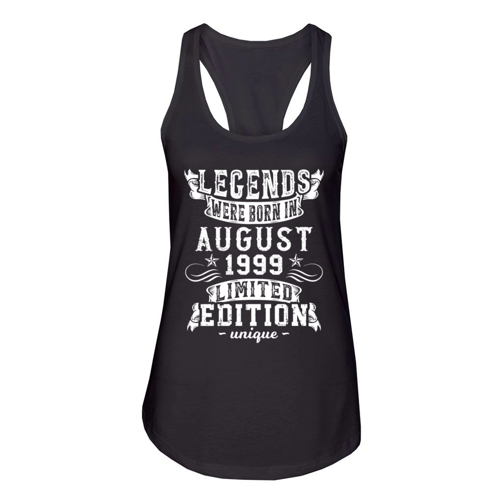 Birthday August 1999 Year Limited Edition Vintage Women's Racerback Tank