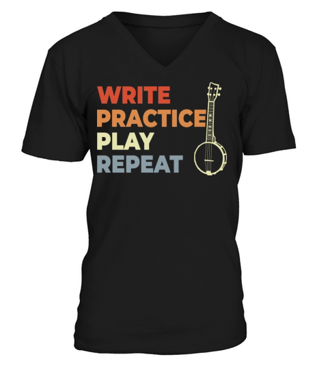 Vintage Banjo Motivation V-Neck T-shirt