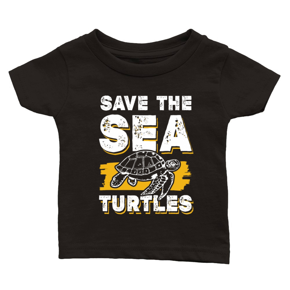 save the ocean turtle Classic Baby Crewneck T-shirt