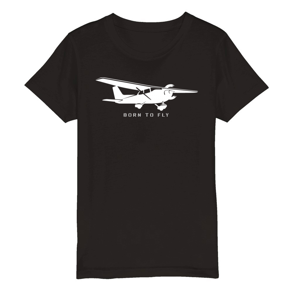 Airplane Born to Fly - Single Engine Prop C172 Organic Kids Crewneck T-shirt