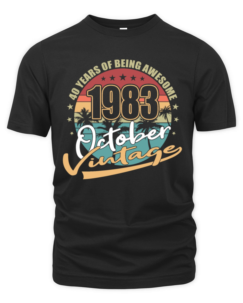 40th birthday october 1983 vintage 1983 Organic Unisex T-shirt