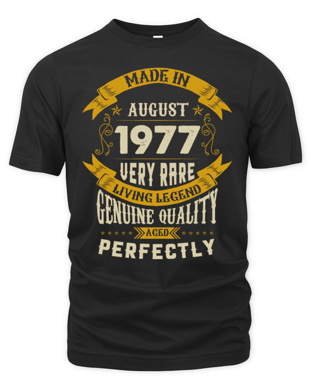 August 1977 Vintage Birthday Present Organic Unisex T-shirt