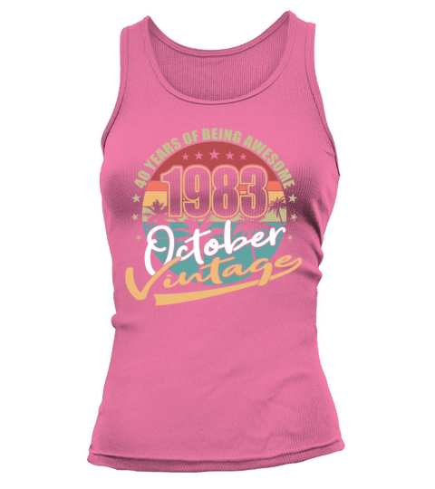 40th birthday october 1983 vintage 1983 Tank top Woman