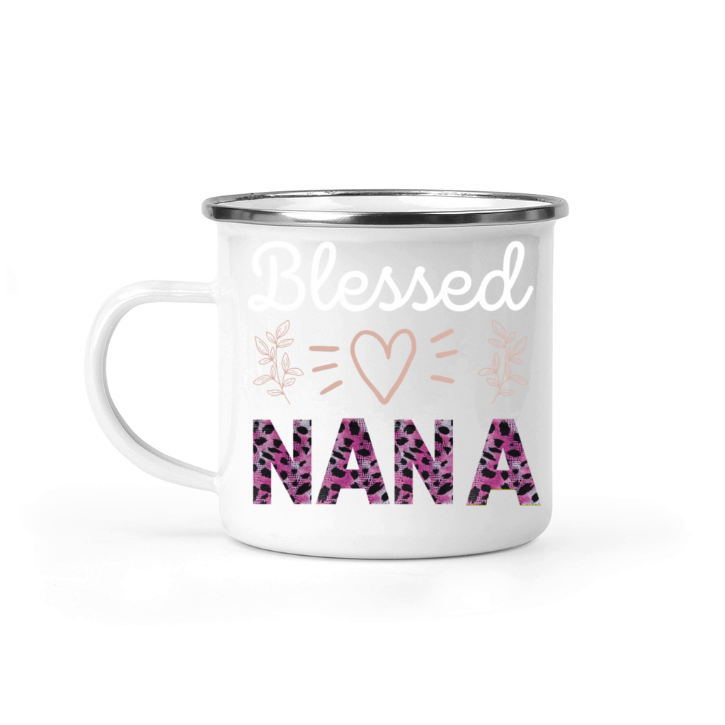 Blessed Nana Design For Women Quotes Animal Print Camping Mug
