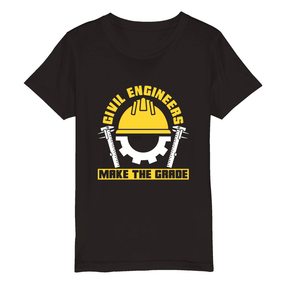 Civil Engineers Make The Grade Building Contractor Organic Kids Crewneck T-shirt