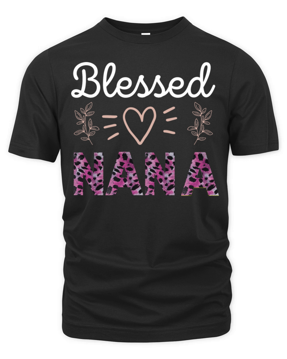 Blessed Nana Design For Women Quotes Animal Print Organic Unisex T-shirt
