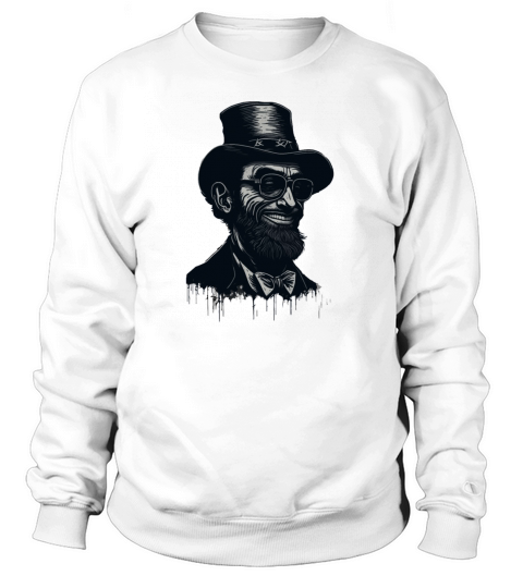 Funny Patriotic USA Abe Abraham Lincoln Sunglasses Sweatshirt Unisex