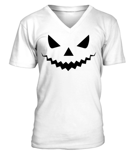 Scary faces halloween (30) V-Neck T-shirt