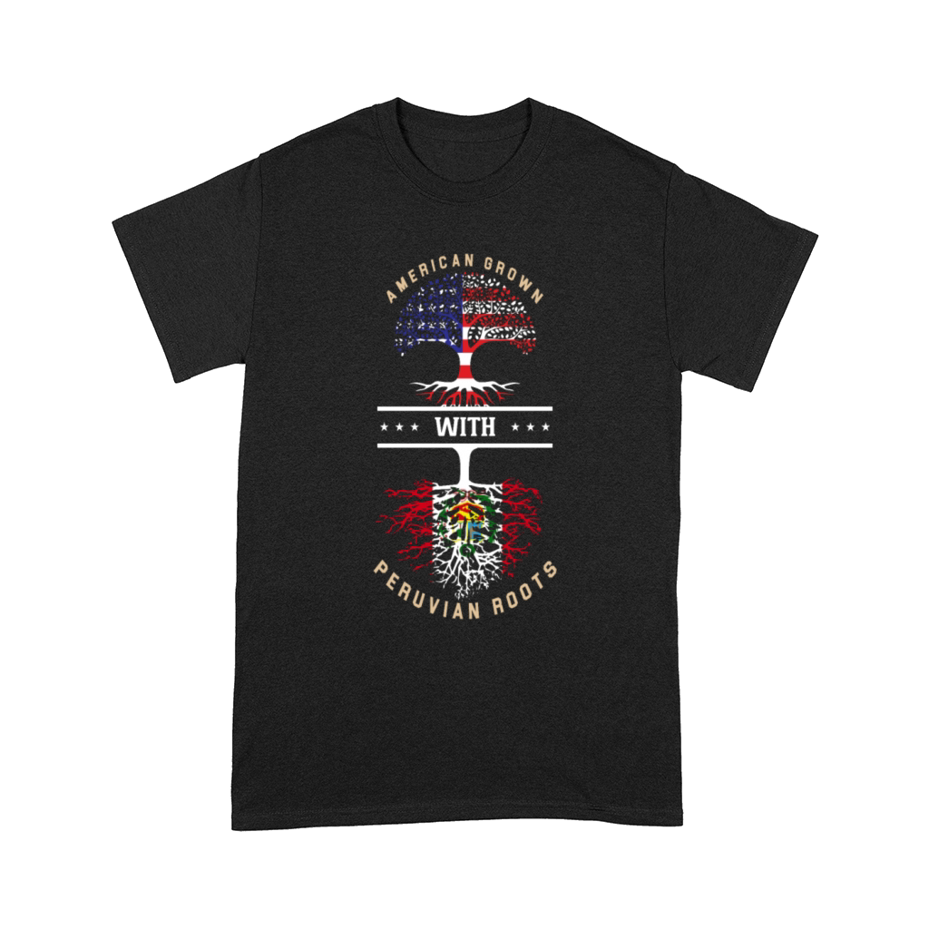 Peruvian American Flag Patriot Roots Comfort T-shirt