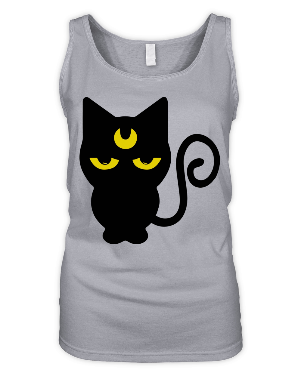 Halloween cat crescent moon sailor Organic Women's Tank Top