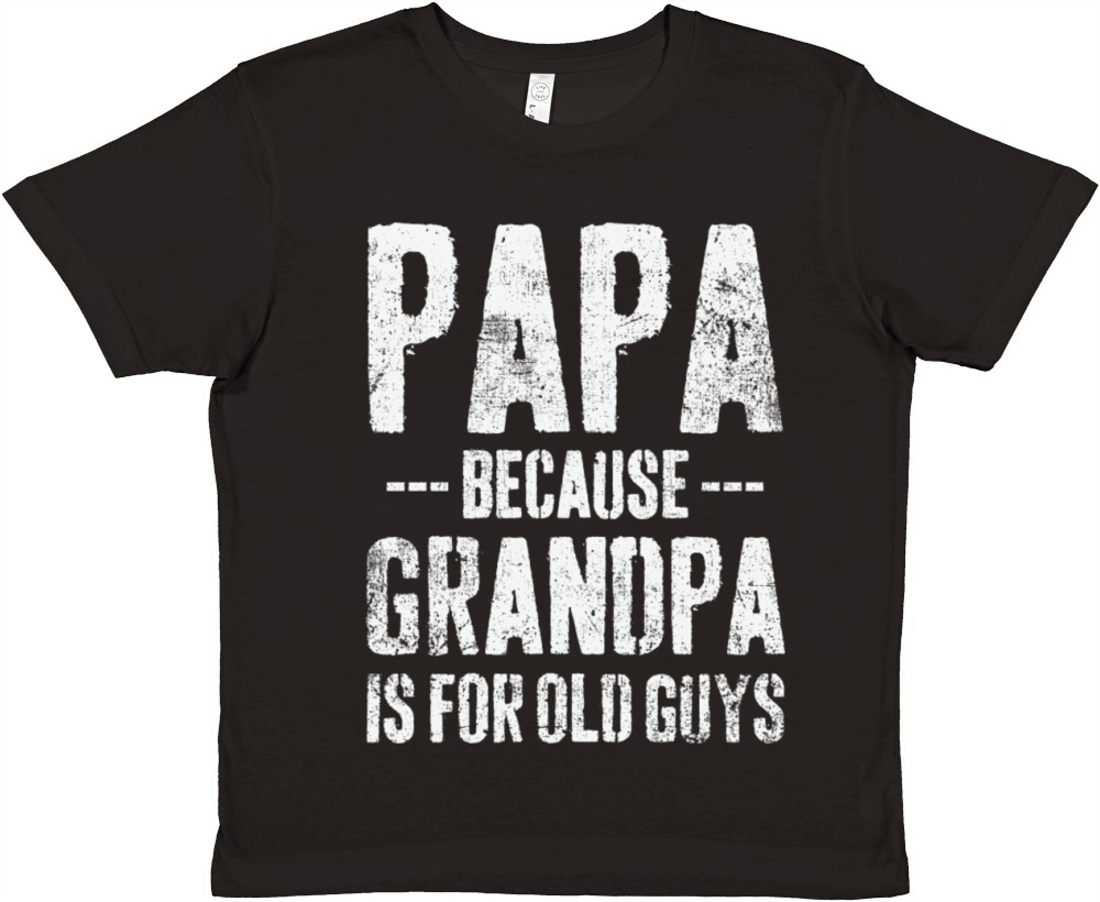 Papa Grandpa Grandfather Father s Day Vintage Premium Kids Crewneck T-shirt