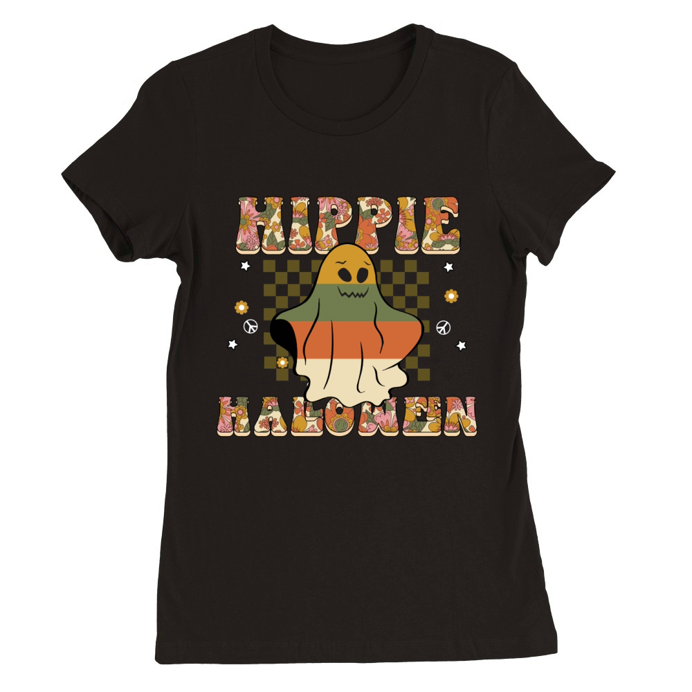 Hippie Halloween Ghost Shirt Premium Womens Crewneck T-shirt