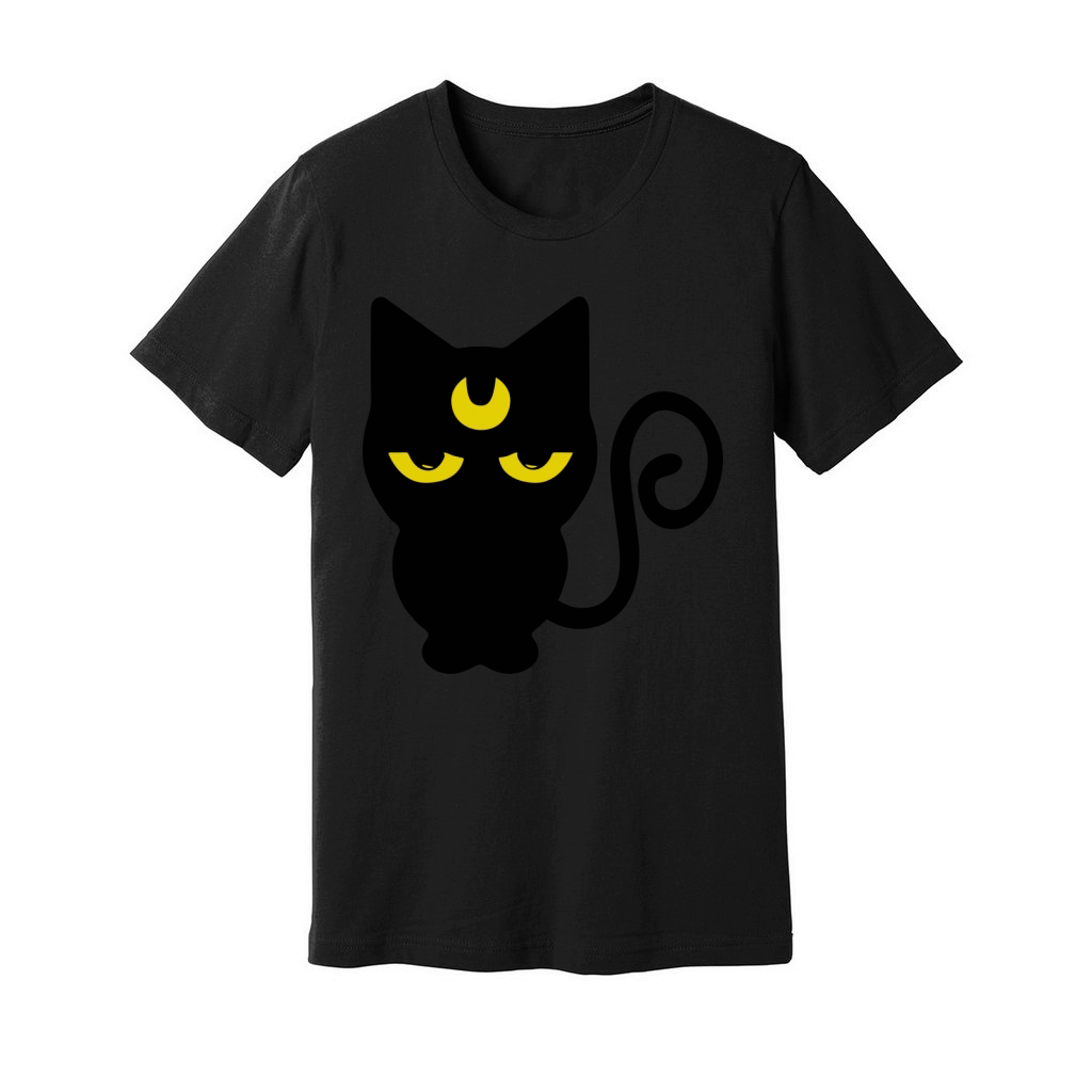 Halloween cat crescent moon sailor Unisex Jersey Tee