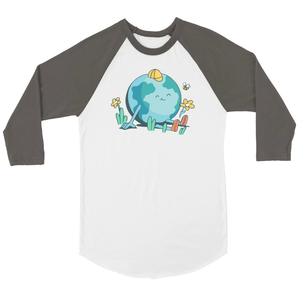 Cute Earth Day Unisex ¾ sleeve Raglan T-shirt
