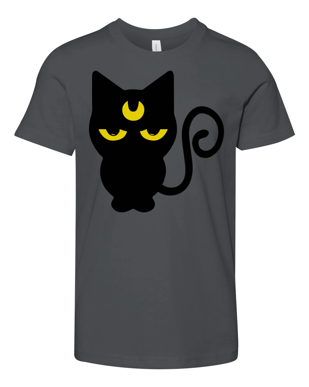 Halloween cat crescent moon sailor Youth Unisex Jersey Tee