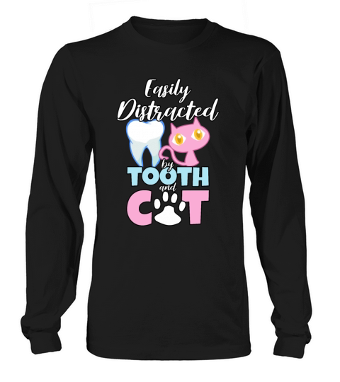 Easily Distracted By Tooth And C at Long sleeved Unisex