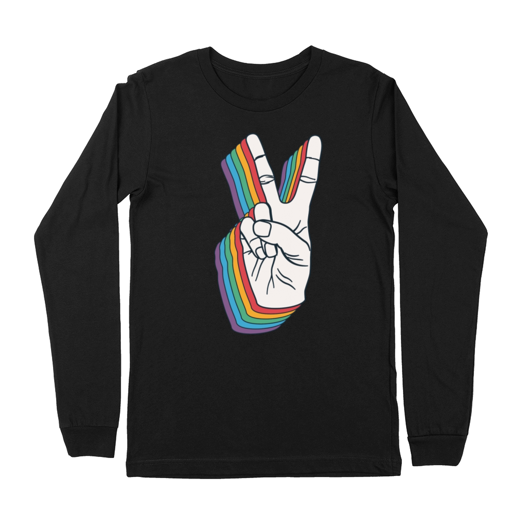 Peace Sign Peace Hand Sign Gesture Premium Long Sleeve