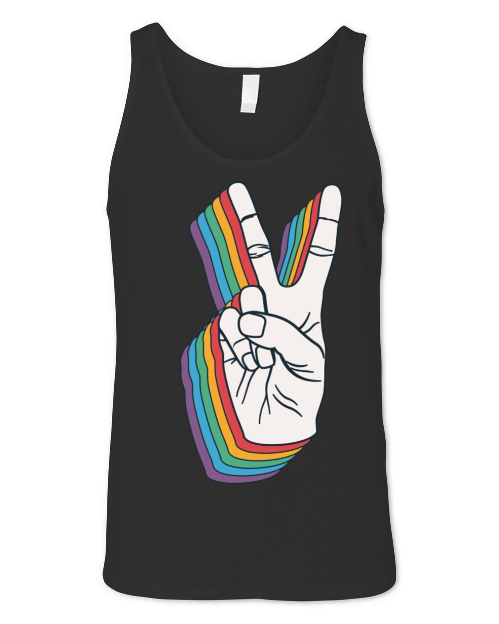Peace Sign Peace Hand Sign Gesture Unisex Jersey Tank