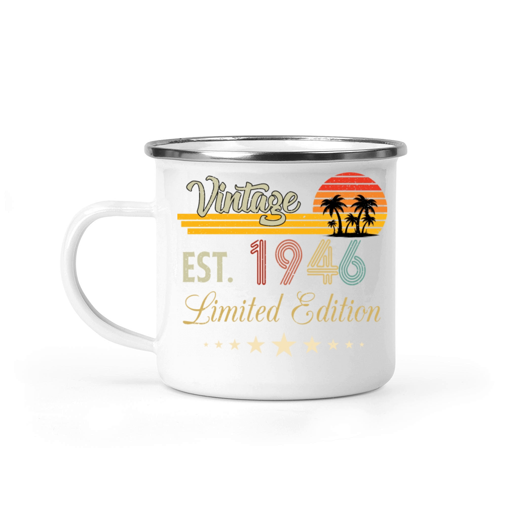 Vintage Est 1946 Limited Edition Birthday Camping Mug