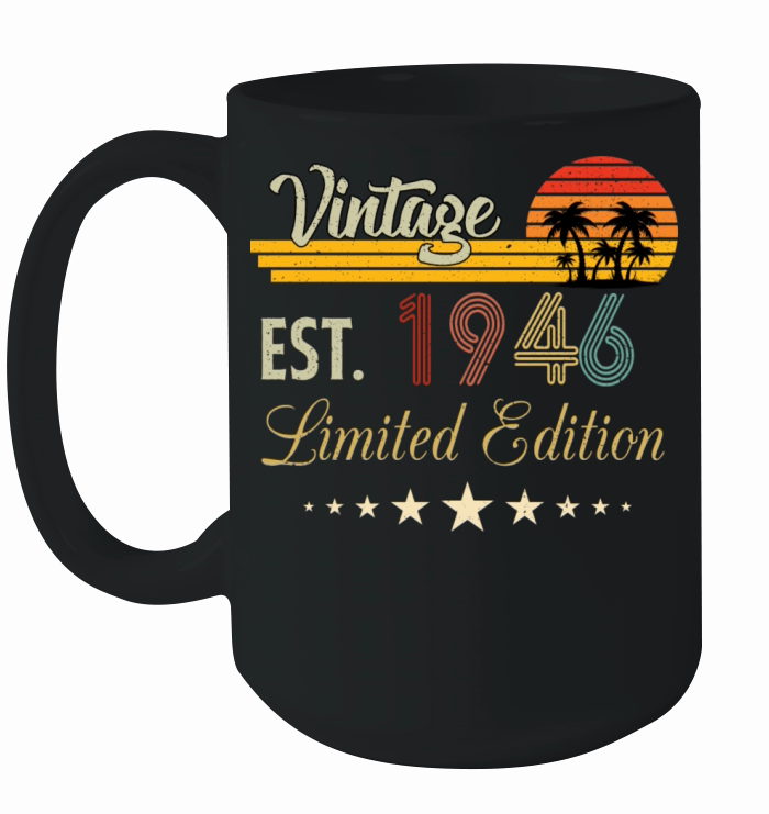 Vintage Est 1946 Limited Edition Birthday Ceramic Mug