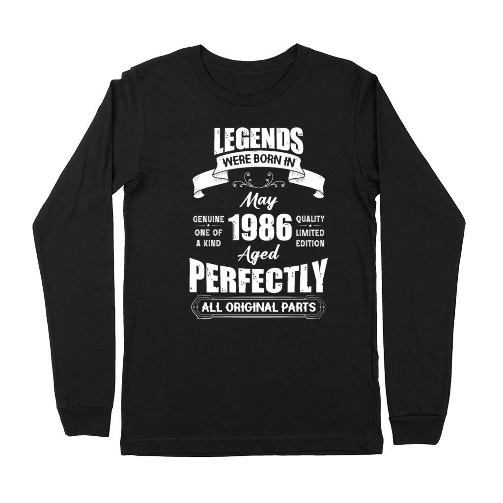 Legends Were Born In May 1986 Birthday Premium Long Sleeve