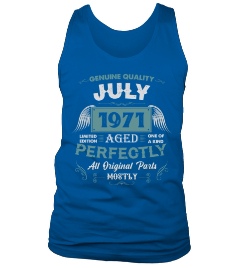 July 1971 Vintage Birthday Present Tank Top Unisex
