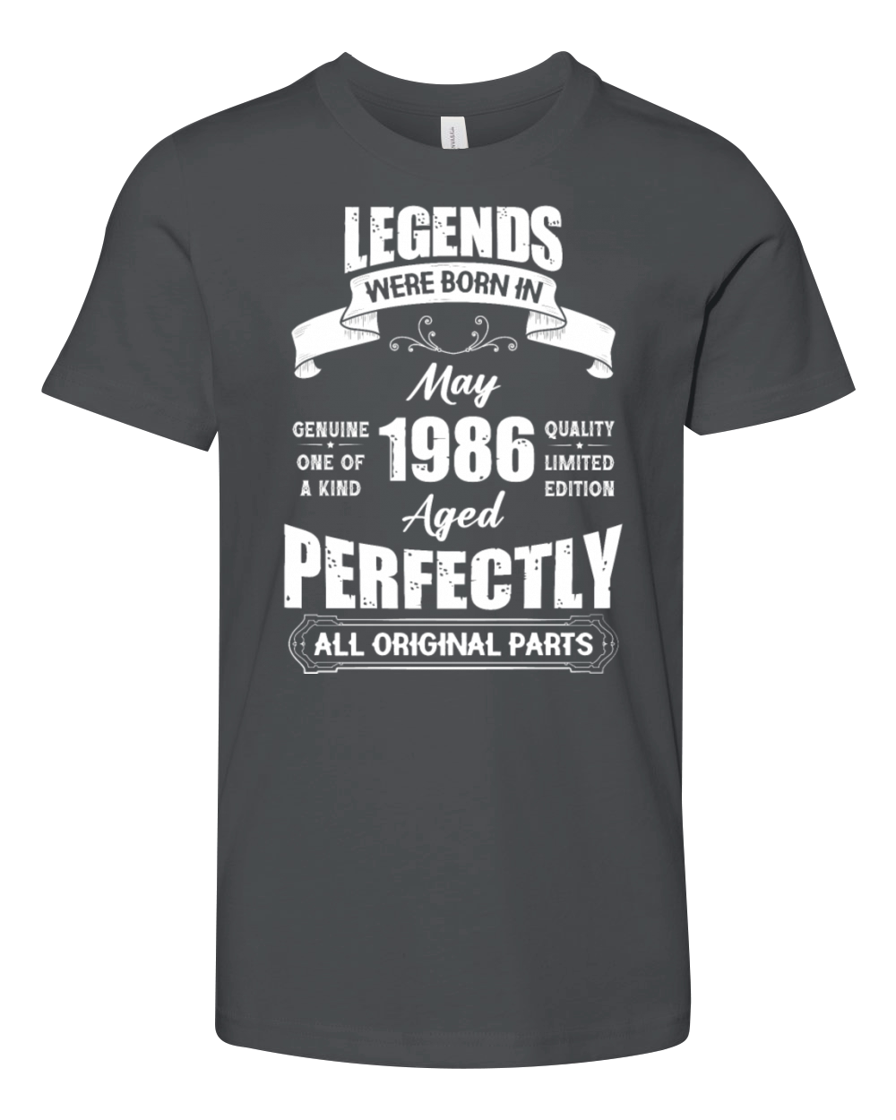 Legends Were Born In May 1986 Birthday Youth Unisex Jersey Tee