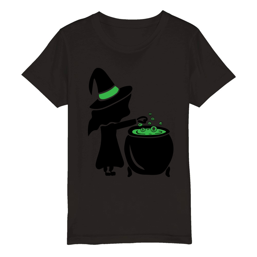 Halloween cute witches 8 Organic Kids Crewneck T-shirt