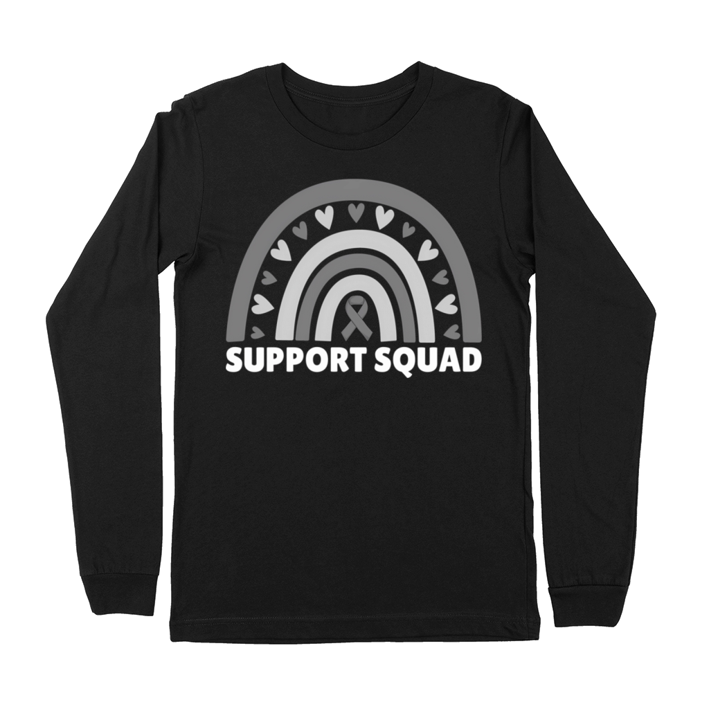 Support Squad Brain Cancer Brain Tumor Awareness R Premium Long Sleeve