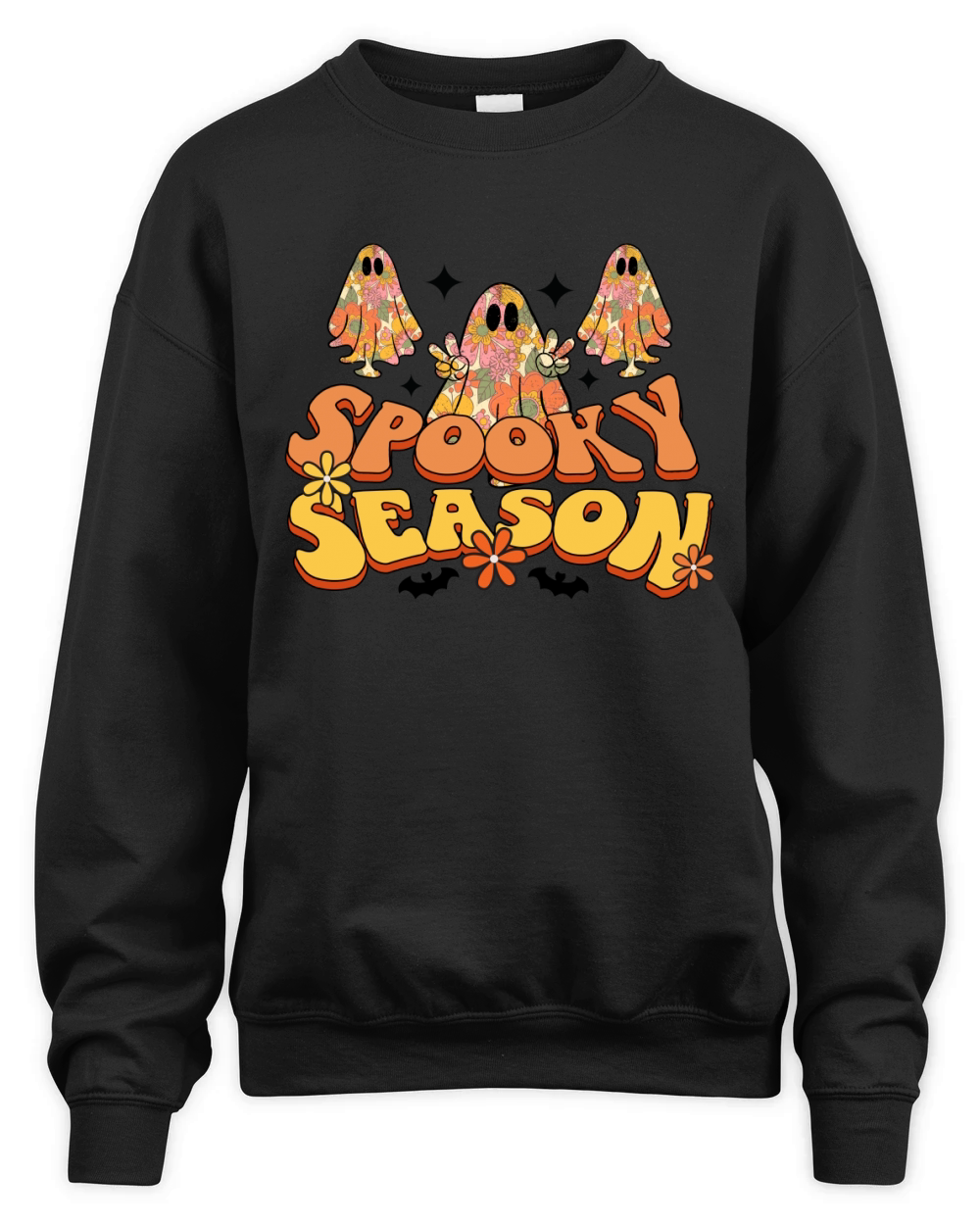 Spooky Season Ghost Shirt Scary Halloween Unisex Premium Crewneck Sweatshirt