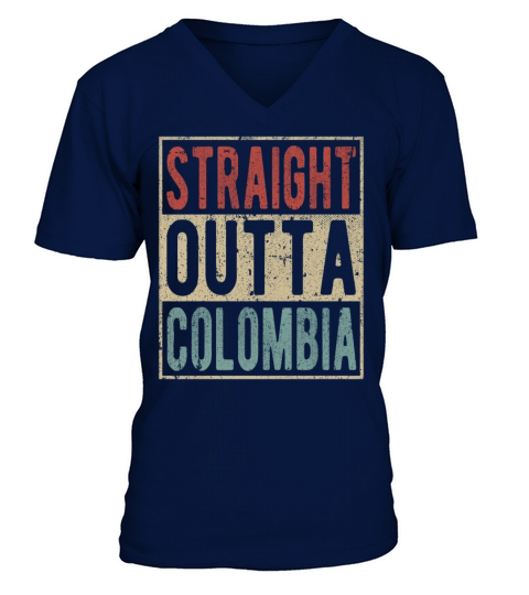 Straight outta Colombia V-Neck T-shirt