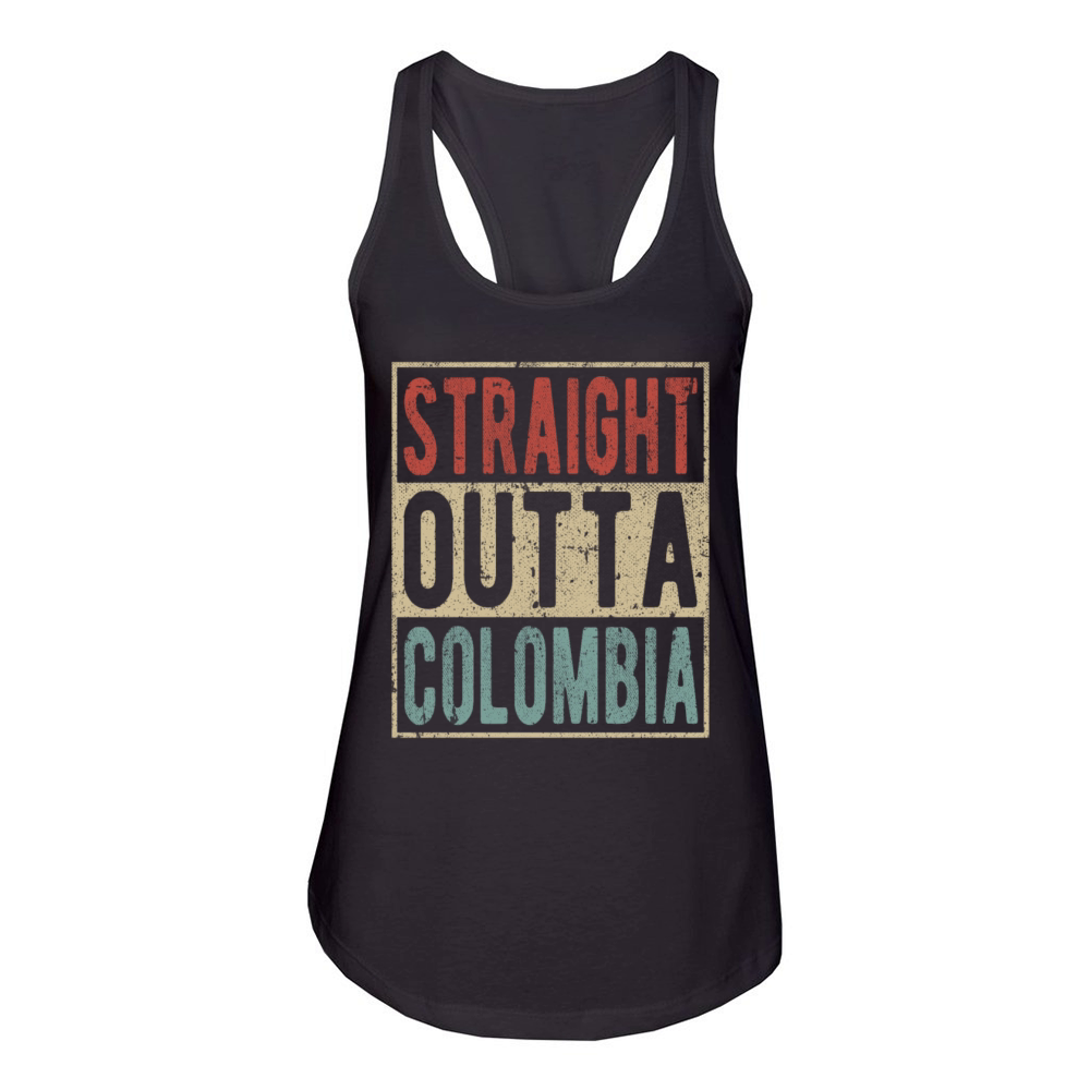 Straight outta Colombia Women's Racerback Tank