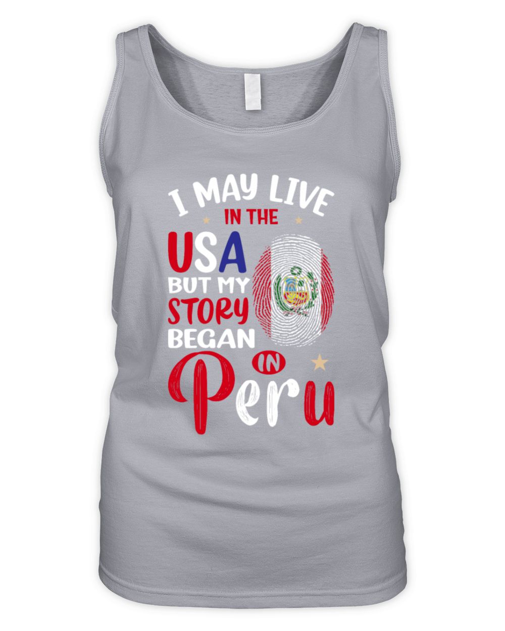 Peruvian American Flag Patriot Roots Organic Women's Tank Top