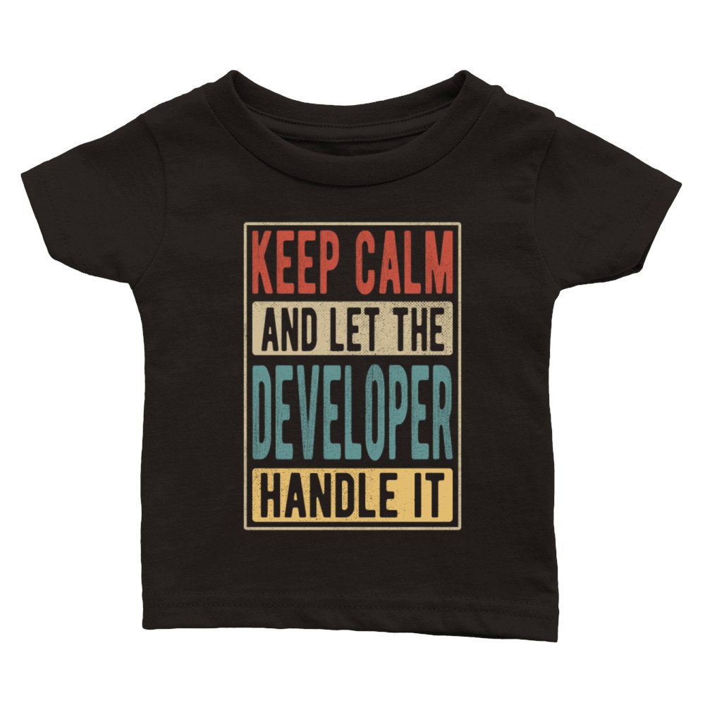 Developer Retro Gift Classic Baby Crewneck T-shirt