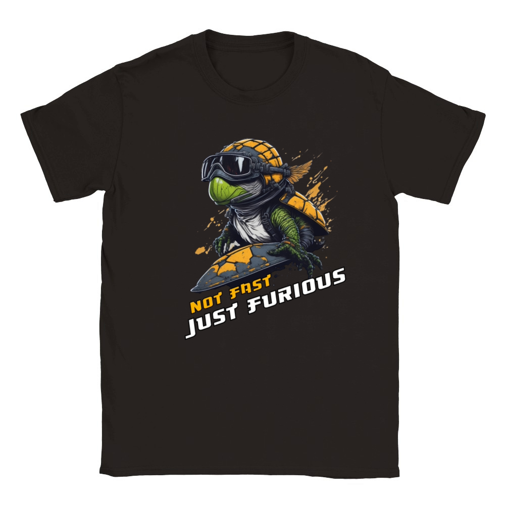 not fast just furious shirt racing turtle shirt Classic Kids Crewneck T-shirt