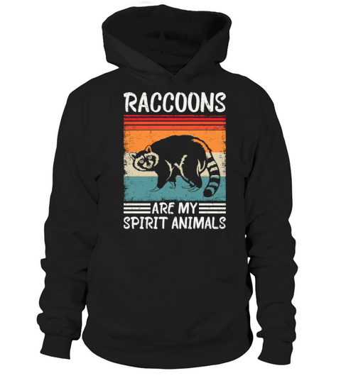 Raccoon Lover My spirit Animal Is A Racoon Retro Hoodie Unisex