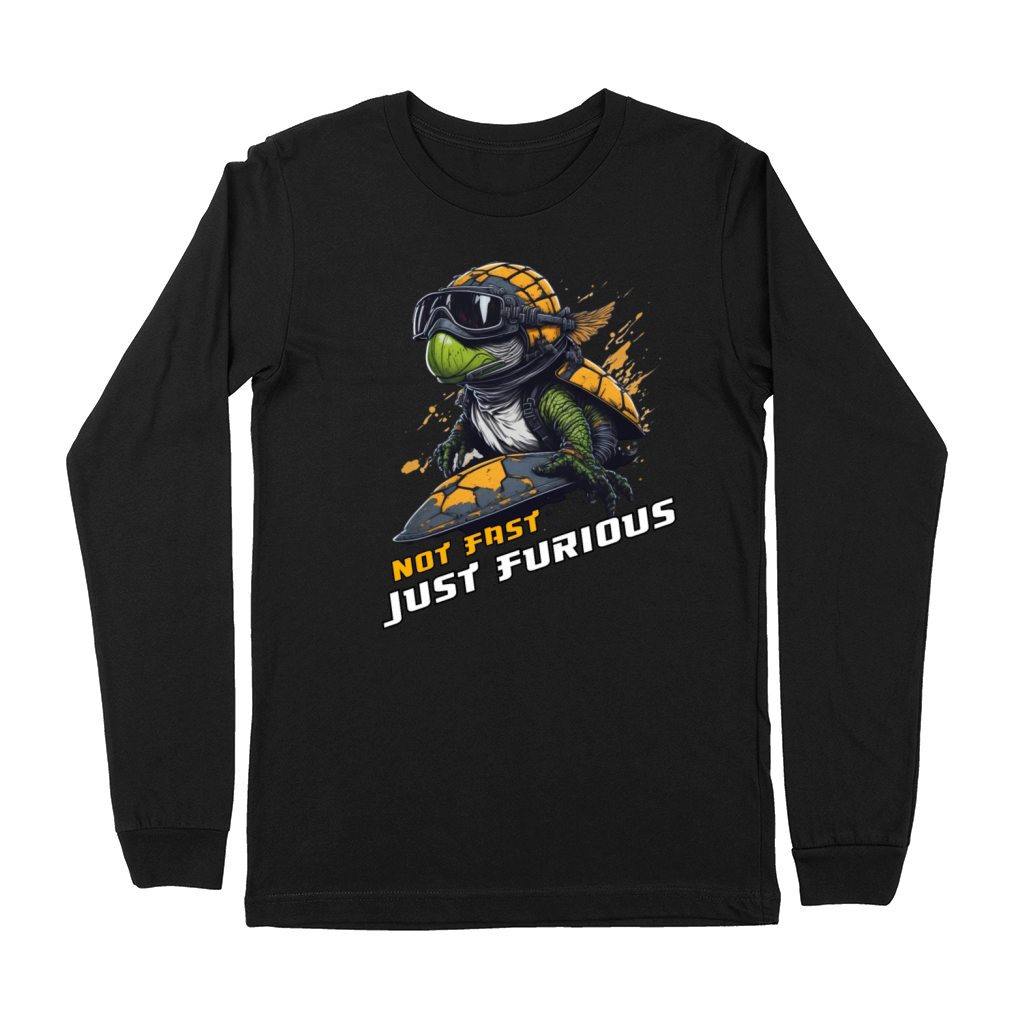 not fast just furious shirt racing turtle shirt Premium Long Sleeve
