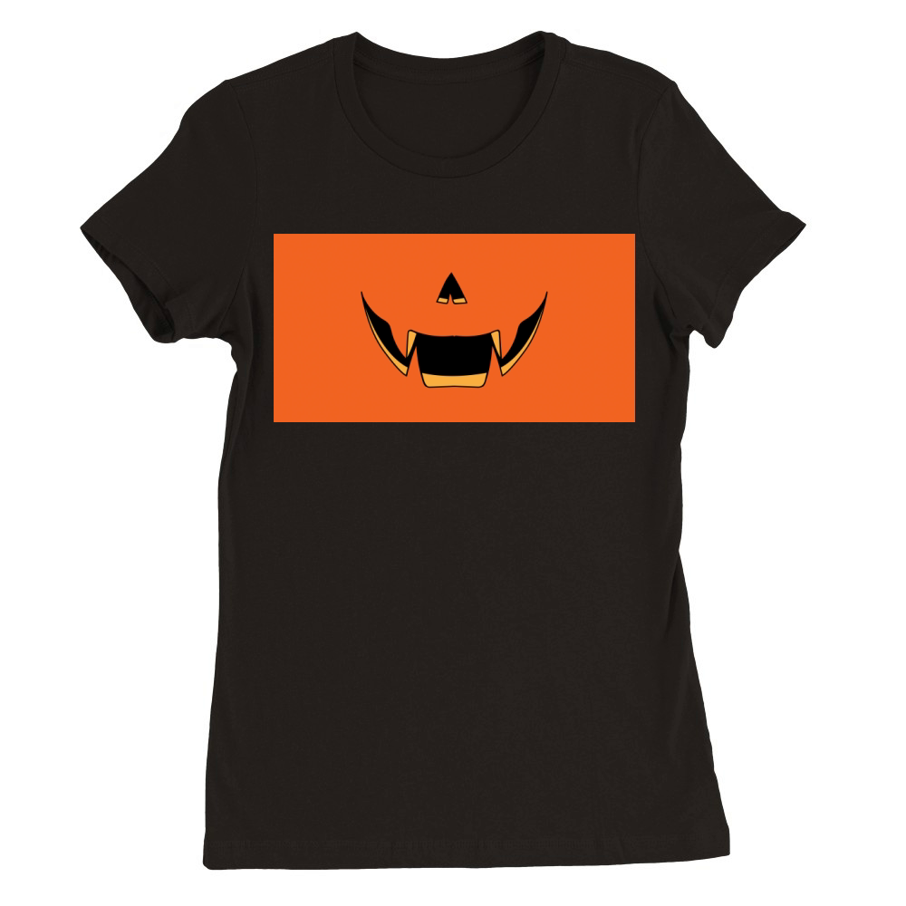 Halloween funny face mask patterns 08 Premium Womens Crewneck T-shirt