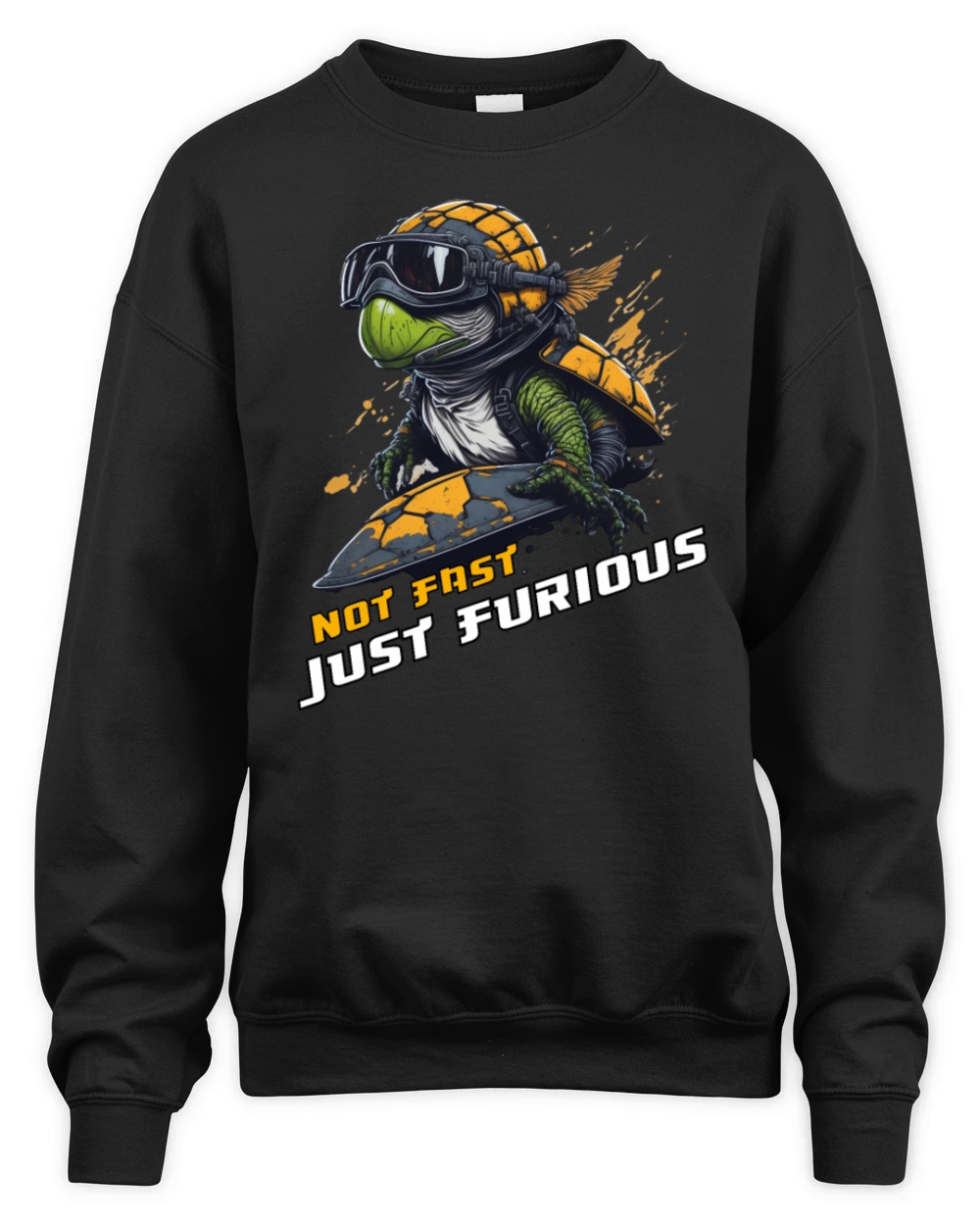 not fast just furious shirt racing turtle shirt Unisex Premium Crewneck Sweatshirt