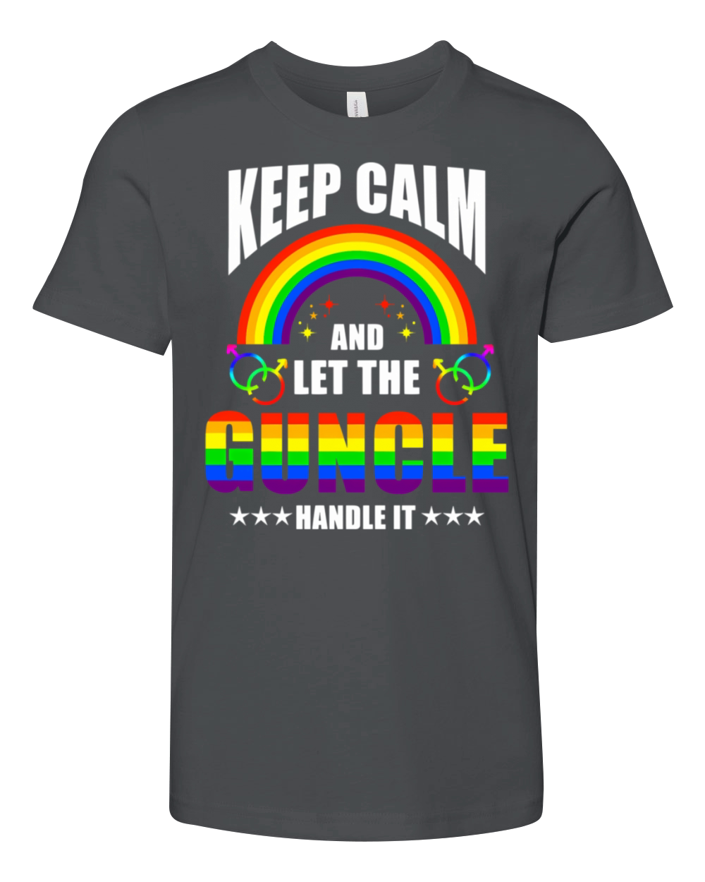 Keep Calm And Let The Guncle Handle It Guncle Youth Unisex Jersey Tee