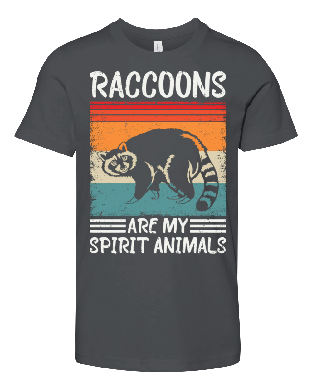 Raccoon Lover My spirit Animal Is A Racoon Retro Youth Unisex Jersey Tee