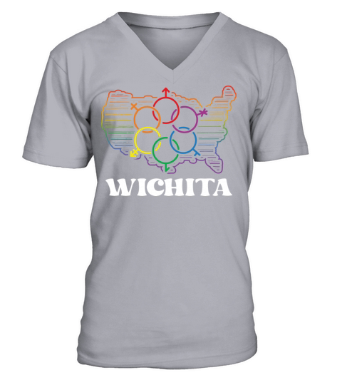 Wichita Pride Month Pride Flag LGBT Community LGBT V-Neck T-shirt