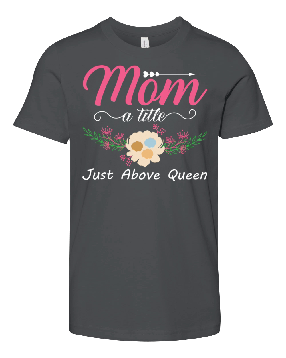Mom A Title Just Above Queen For Mother For Mom Youth Unisex Jersey Tee