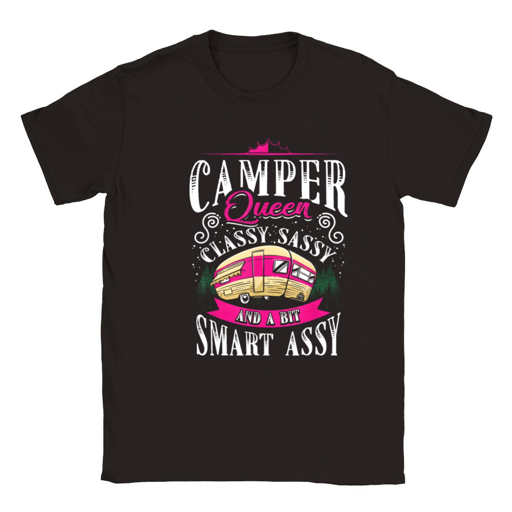 Camper Queen Classy Sassy And A Bit Smart Assy Classic Kids Crewneck T-shirt